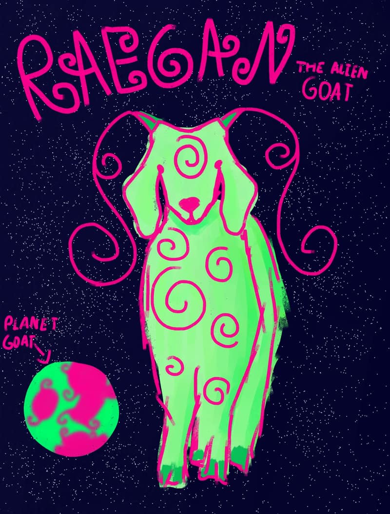 A goat named Reagan The Alien Goat